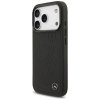 Etui Mercedes Leather Large Laurel Leave MagSafe do iPhone 17 Pro czarny